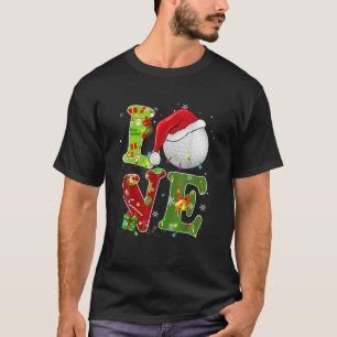 Golf Christmas Funny Sports Lover Xmas Ball Santa  T-Shirt