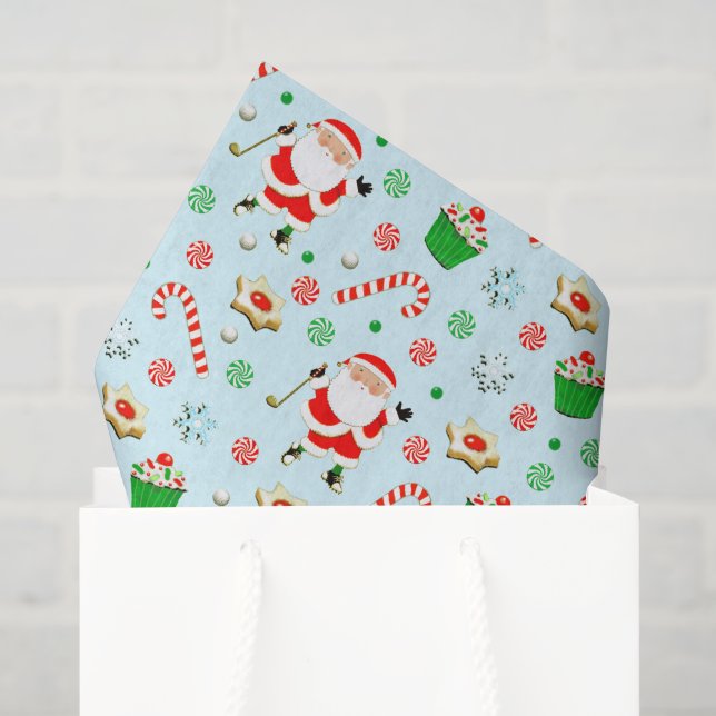 Golf Christmas Gift Tissue Paper (Gift Bag)