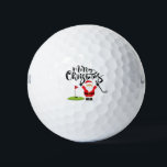 Golf Christmas Gift with Santa Golfer at golf flag Golf Balls<br><div class="desc">Golf Christmas Gift with Santa Golfer at golf flag Golf Balls</div>
