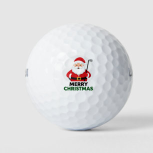 Golf Christmas Gift with Santa Golfer  Balls