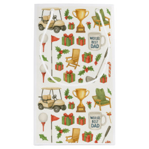 Golf Christmas Gifts themed for Dad Golfer Small Gift Bag