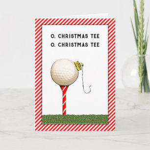Golf Christmas Greeting Holiday Card