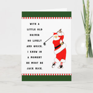 Golf Christmas Holiday Card