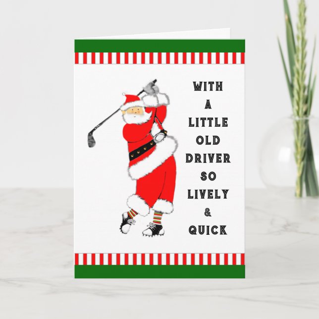 Golf Christmas Holiday Card (Front)