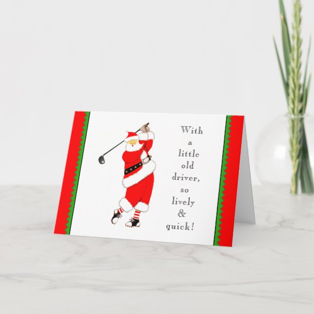 Golf Christmas Holiday Card (Front)