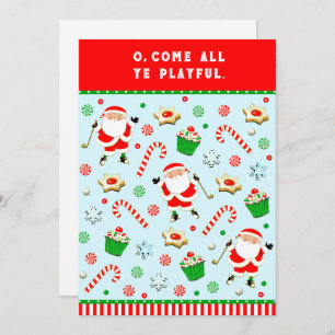Golf Christmas Holiday Cards