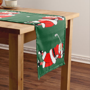 Golf Christmas Holiday Decor Short Table Runner