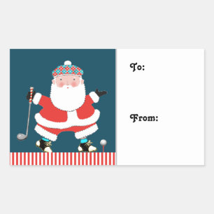 Golf Christmas Holiday Gift Tags