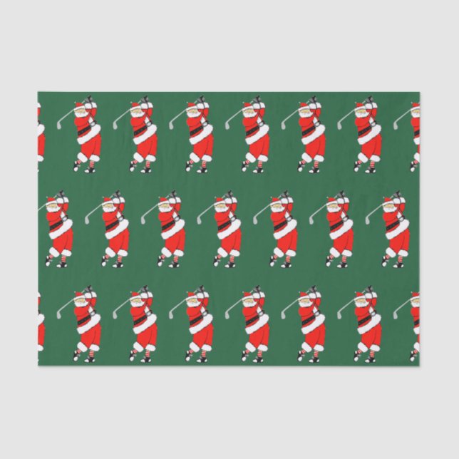 Golf Christmas Holiday Gift Tissue Paper (Front)