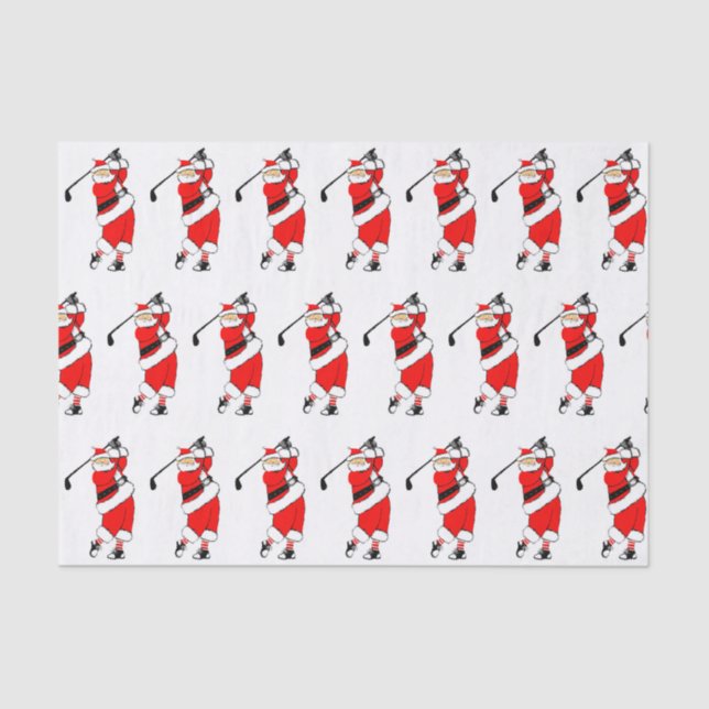 Golf Christmas Holiday Gift Tissue Paper (Front)