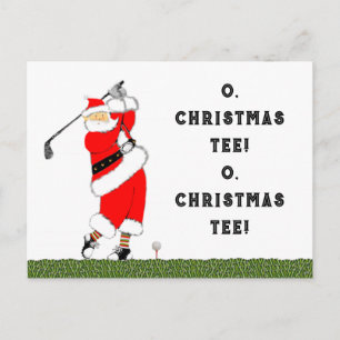 Golf Christmas Holiday Postcard