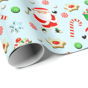 Golf Christmas Holiday Wrapping Paper
