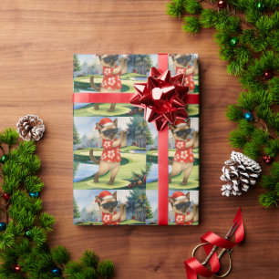 Golf Christmas in July for Siamese Cat Lovers Wrapping Paper
