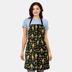 Golf Christmas in July Hawaiian Themed for Golfer Apron