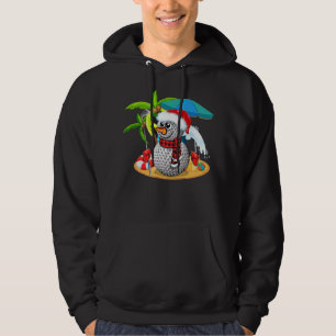Golf Christmas in July Summer Snowman Golfer Party Hoodie
