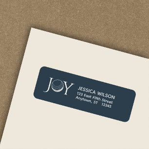 Golf Christmas Joy Return Address Label