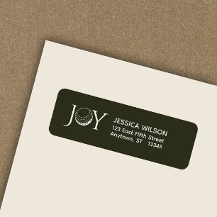 Golf Christmas Joy Return Address Label