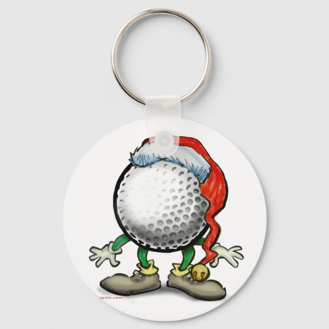 Golf Christmas Key Ring (Front)