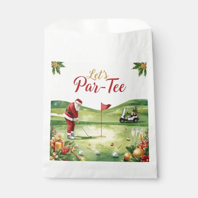 Golf Christmas  Let’s Par tee with Santa Claus  Favour Bag (Front)