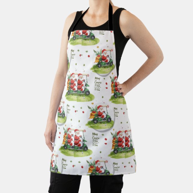 Golf Christmas May the course be with you Santa  Apron (Insitu)