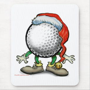 Golf Christmas Mouse Pad