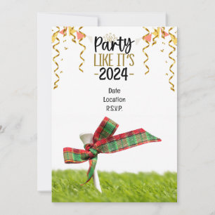 Golf Christmas & New year party Invitation