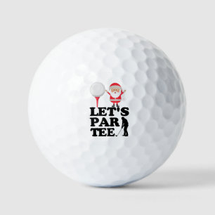 Golf Christmas Par Tee with Santa Claus Golfer  Balls