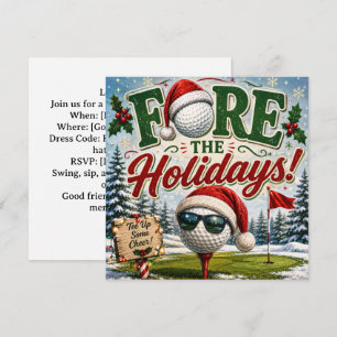Golf Christmas Party Let’s Par tee Invitation