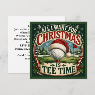 Golf Christmas Party Let’s Par tee Invitation