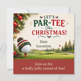 Golf Christmas Party Let’s Par tee Invitation