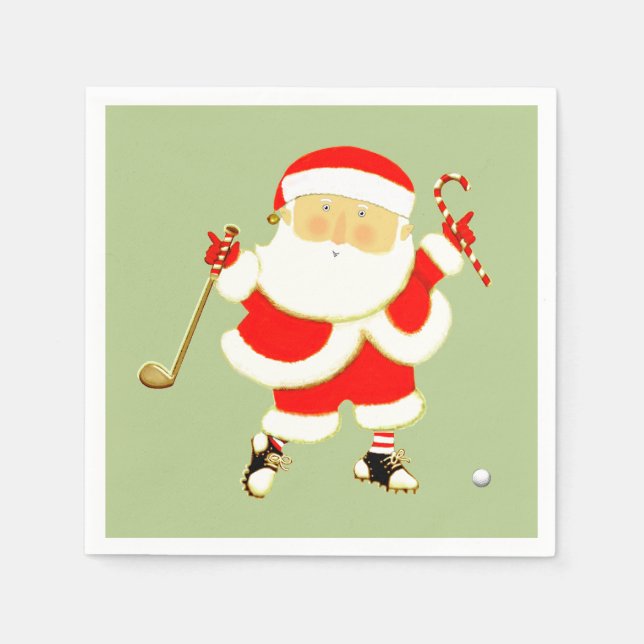 Golf Christmas Party Napkin (Front)