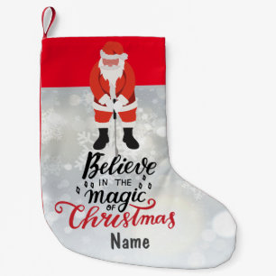 Golf Christmas  Santa Claus Putting Snowflake Small Christmas Stocking