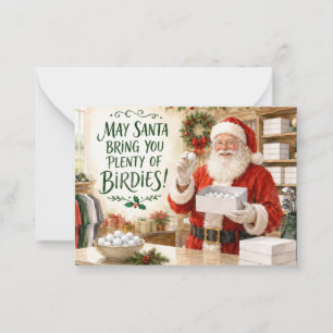 Golf christmas Santa golfer daily life Card