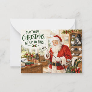 Golf christmas Santa golfer daily life Card
