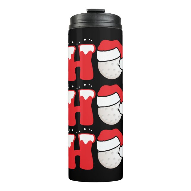 Golf Christmas Santa Xmas Apparel Thermal Tumbler (Front)