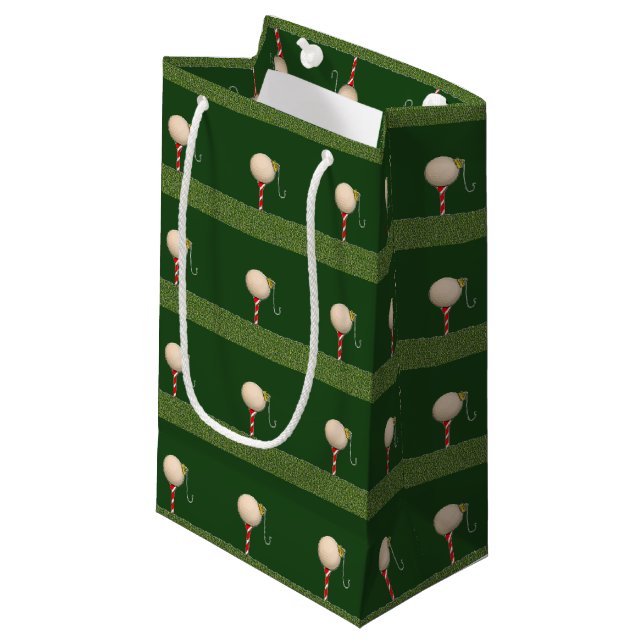 Golf Christmas Small Gift Bag (Front Angled)