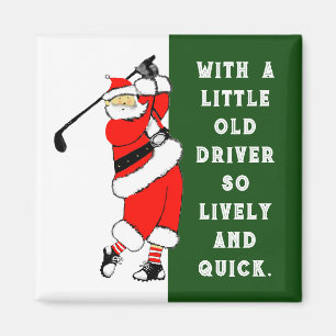 Golf Christmas Stocking Stuffer Gift Magnet