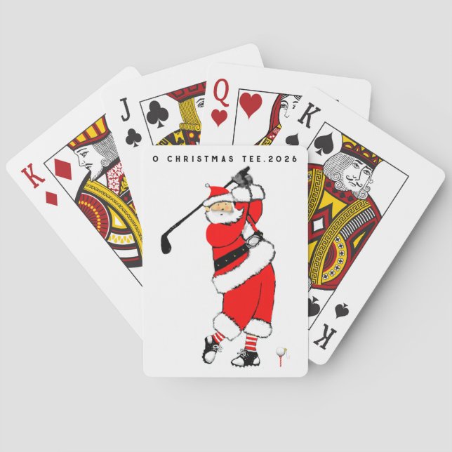 Golf Christmas Stocking Stuffer Playing Cards (Back)