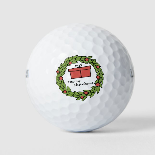 Golf Christmas themed for Golfer  Golf Balls (Front)