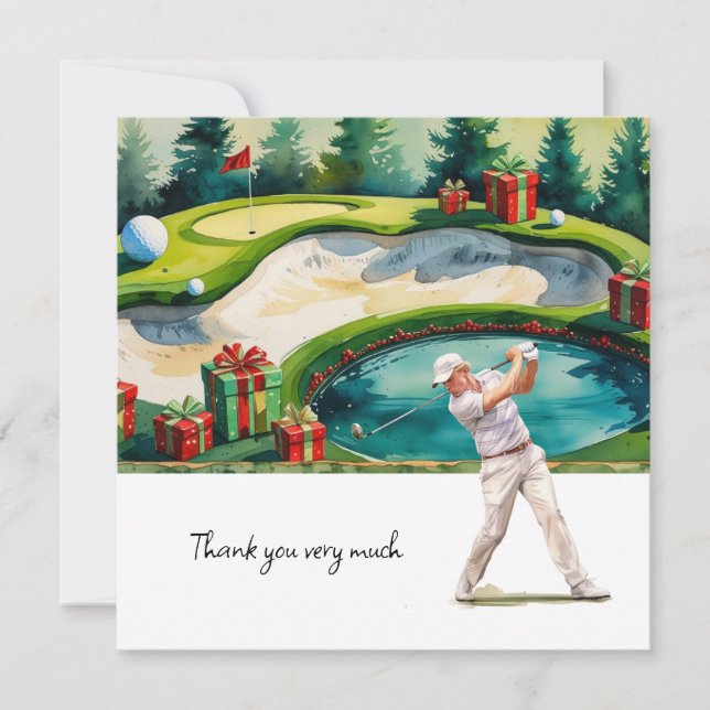 Golf  Christmas themed for golfer thank you gifts (Front)