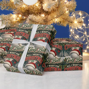 Golf Christmas themed for Golfer Wrapping Paper