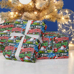 Golf Christmas themed for Golfer Wrapping Paper