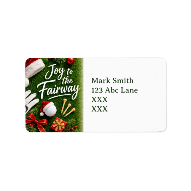 Golf Christmas themed Label (Front)
