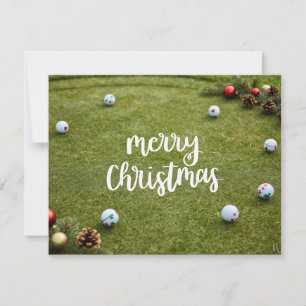 Golf Christmas themed on green for golfer
