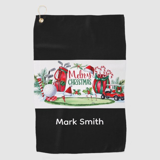 Golf Christmas themed   Towel (Front)