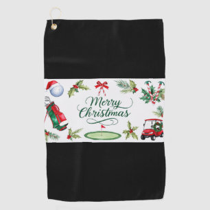Golf Christmas themed   Towel
