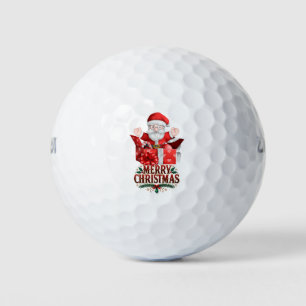 Golf Christmas themed with Santa Hat Balls