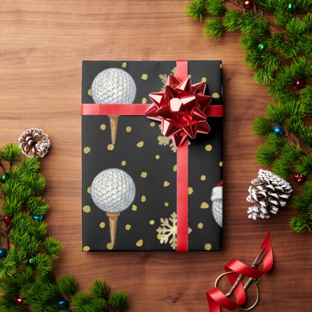 Golf Christmas themed  Wrapping Paper (Holiday Gift)