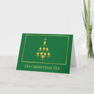 Golf Christmas Tree 19th Hole Greeting Card