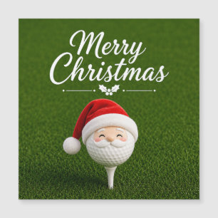 Golf Christmas with golf ball and tee with ribbon